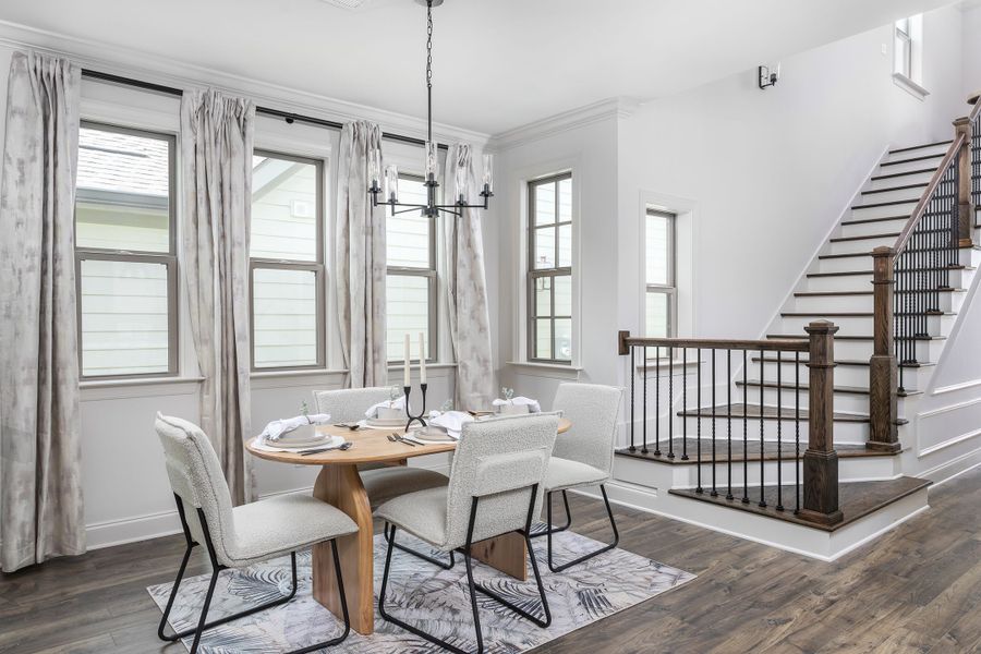 Furnished interior in a model home at The Farmstead in Chattanooga (Image 10). Furnished interior in a model home at The Farmstead in Chattanooga (Image 10).