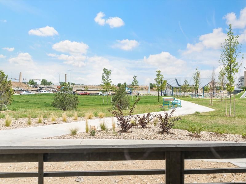 Woodland floorplan exterior image taken at a Meritage Homes community in Broomfield, CO.