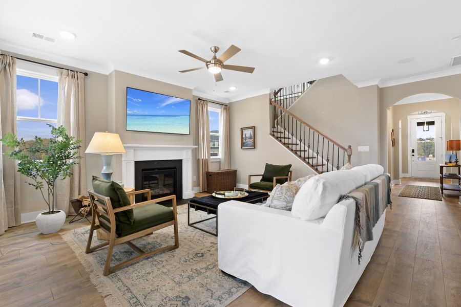 Furnished interior in a model home at The Oaks at Midway in Anderson (Image 4). Furnished interior in a model home at The Oaks at Midway in Anderson (Image 4).