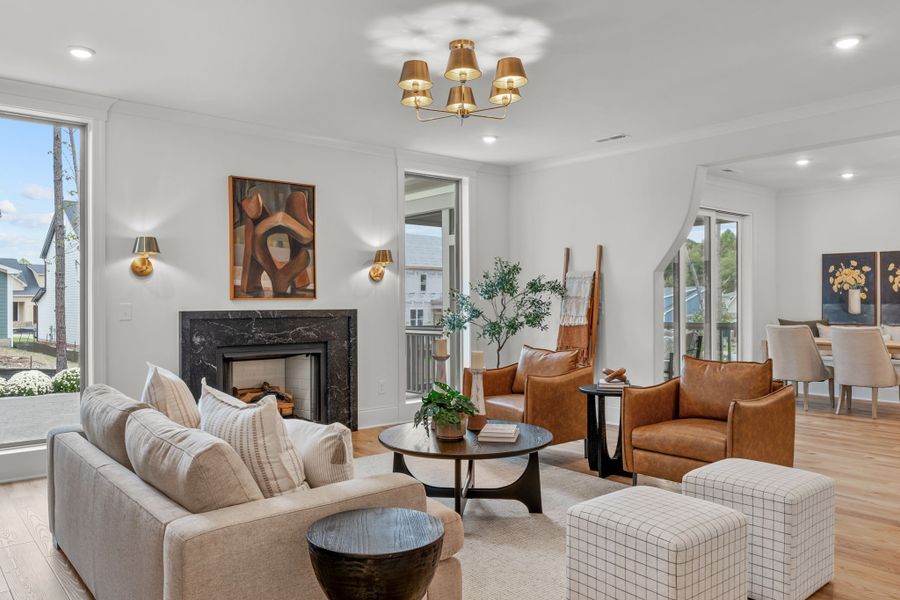 Furnished interior in a model home at Forest Bluff Estates in Fuquay Varina (Image 7). Furnished interior in a model home at Forest Bluff Estates in Fuquay Varina (Image 7).