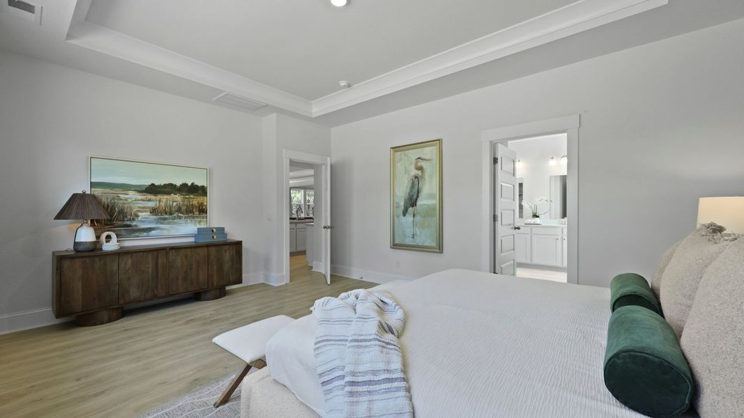 Furnished interior in a model home at Berkeley Bay in Ridgeville (Image 43).