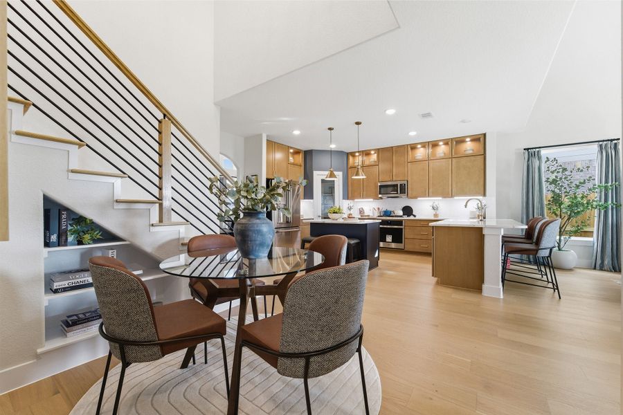 Furnished interior in a model home at Wildrye in Waller (Image 37).