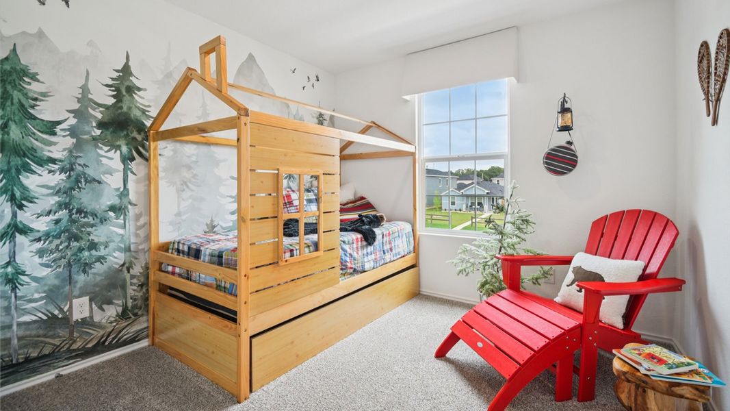 Furnished interior in a model home at Valverde in Bastrop (Image 7).