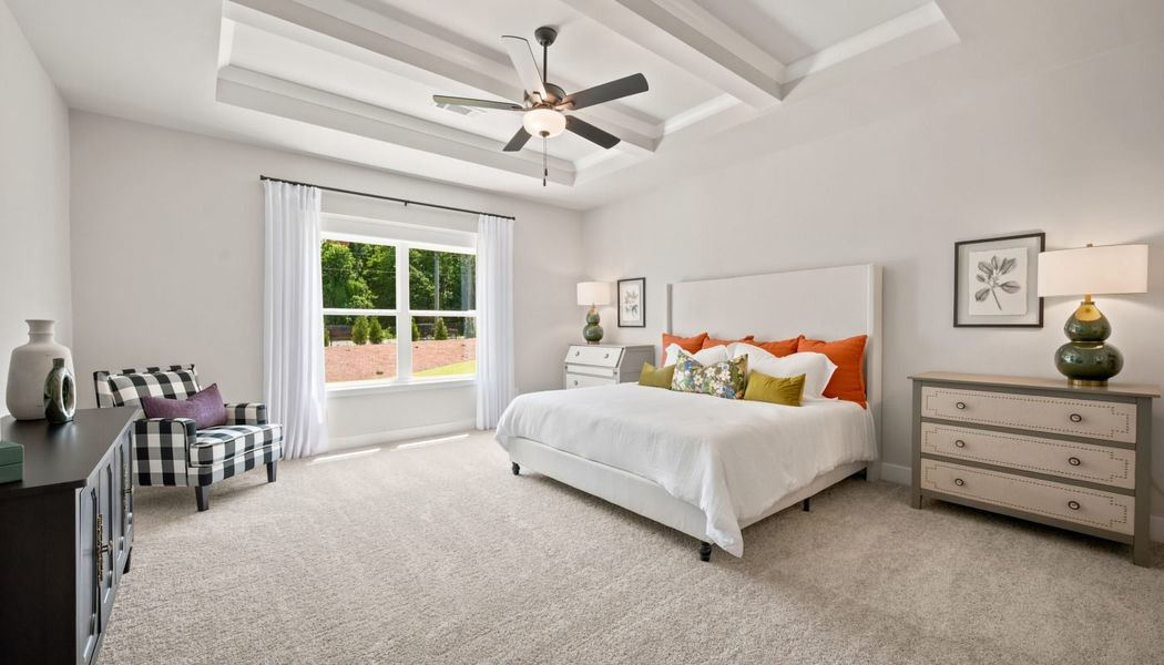Furnished interior in a model home at Fowler Farms in Auburn (Image 92).