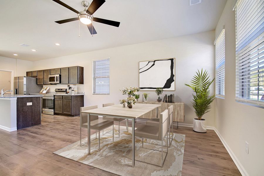 Furnished interior in a model home at Founder's Park in Summerville (Image 6).