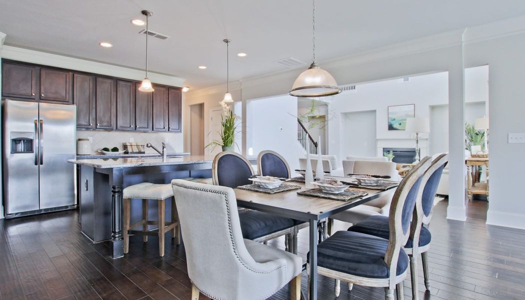 Furnished interior in a model home at Durham Lakes in Fairburn (Image 6).