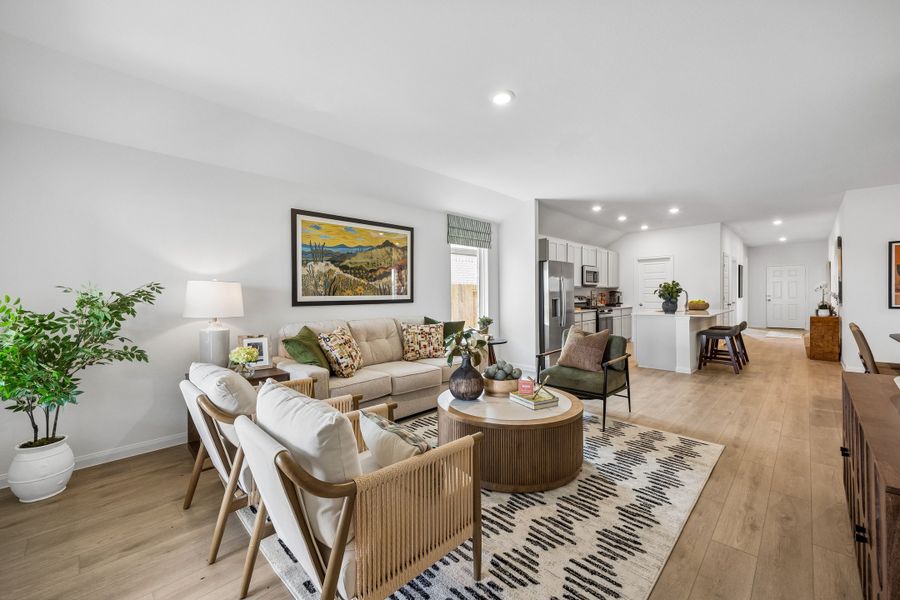 Furnished interior in a model home at Sofi Lakes in Katy (Image 14).