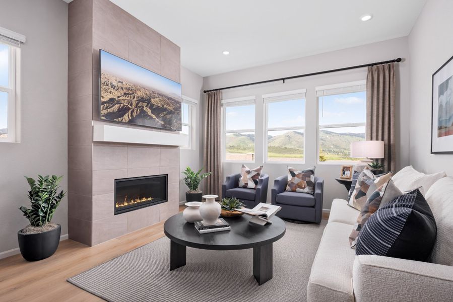 Furnished interior in a model home at The Manors Collection at Golden Overlook in Golden (Image 34).
