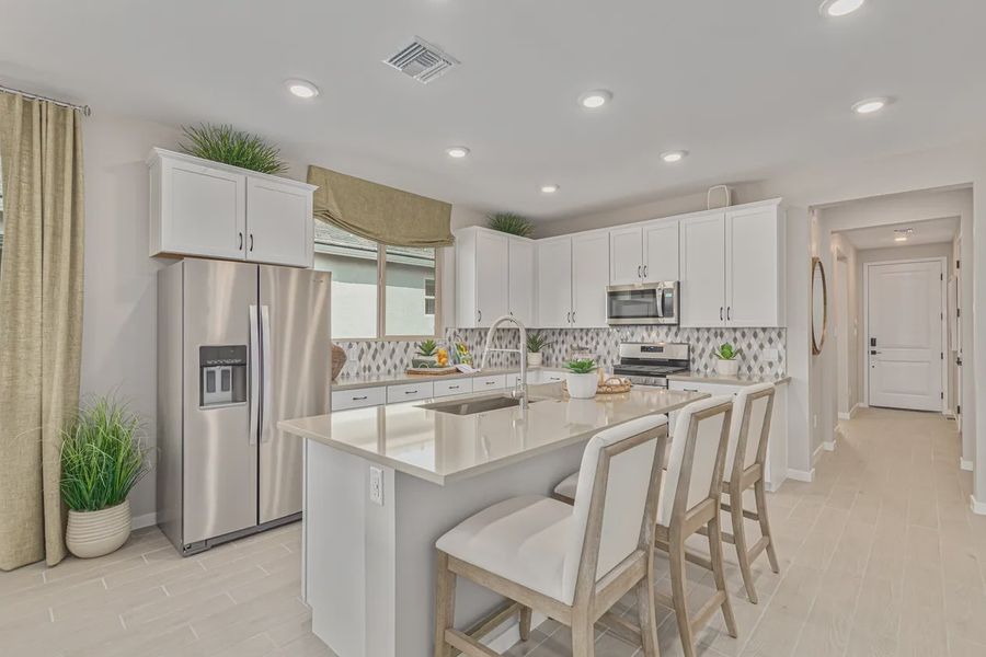 Furnished interior in a model home at Avanti at Granite Vista in Waddell (Image 24).