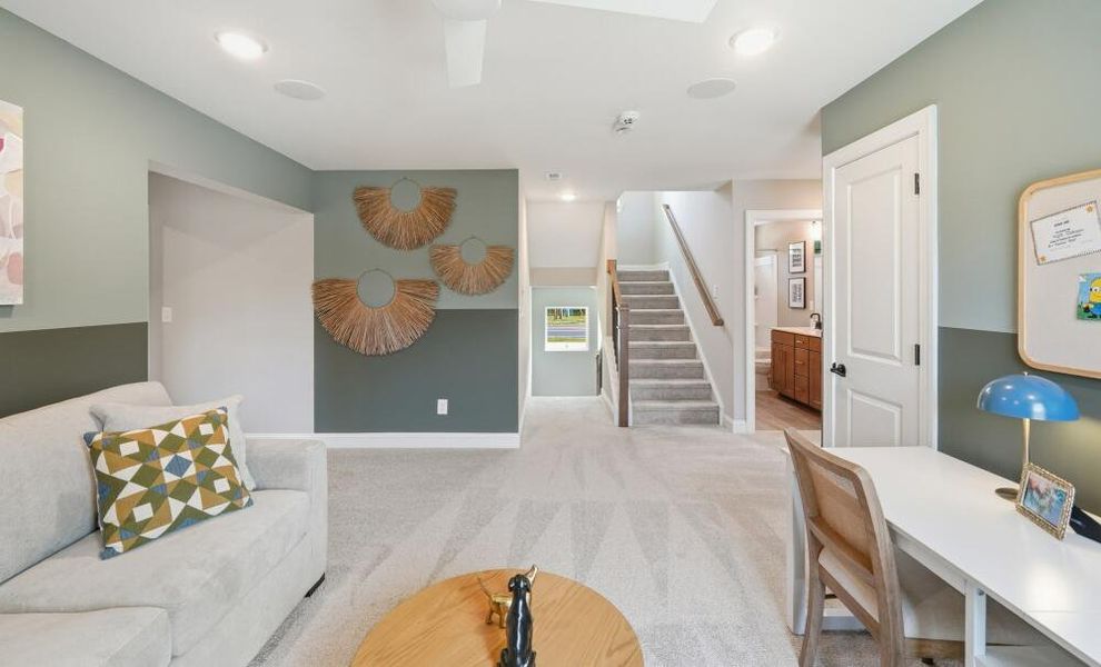 Furnished interior in a model home at Caldwell Forest in Charlotte (Image 13). Furnished interior in a model home at Caldwell Forest in Charlotte (Image 13).