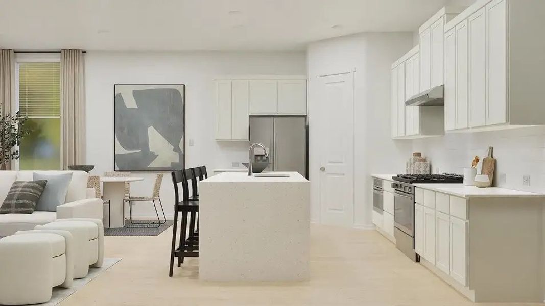 Furnished interior in a model home at Northlake in San Antonio (Image 13).