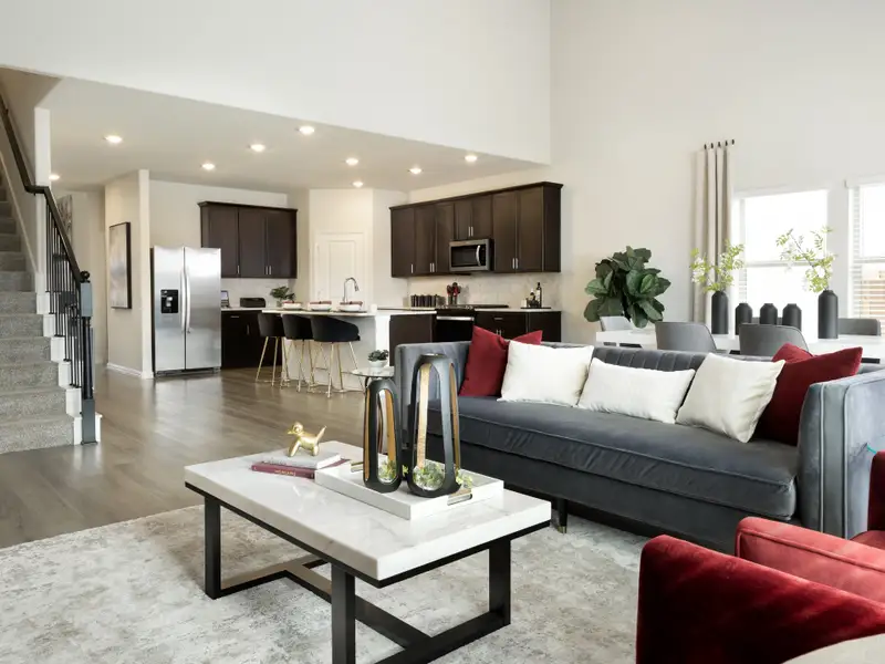 Open concept floorplan in the Kessler floorplan