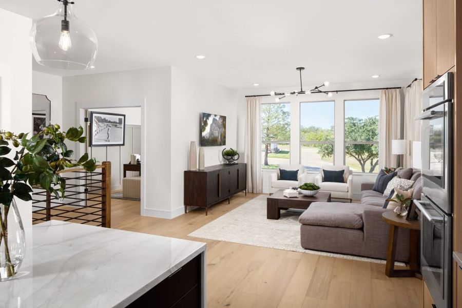 Furnished interior in a model home at The Preserve on the Park in Addison (Image 5). Furnished interior in a model home at The Preserve on the Park in Addison (Image 5).