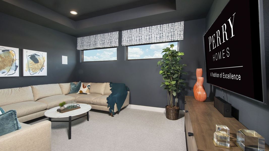 Furnished interior in a model home at Easton Park 60' in Austin (Image 22).