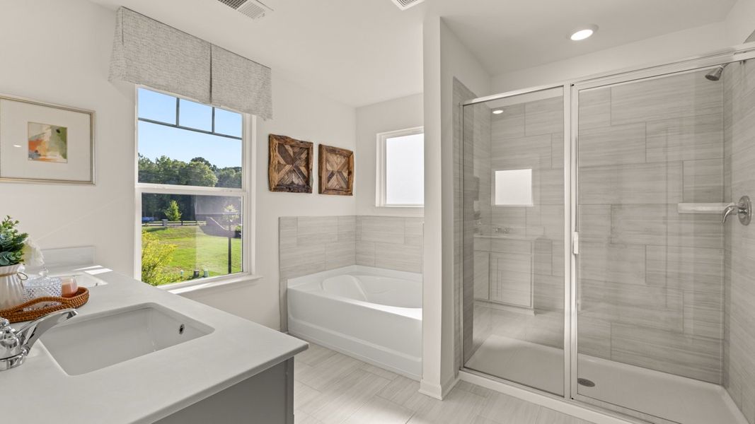 Furnished interior in a model home at Independence in Loganville (Image 25).