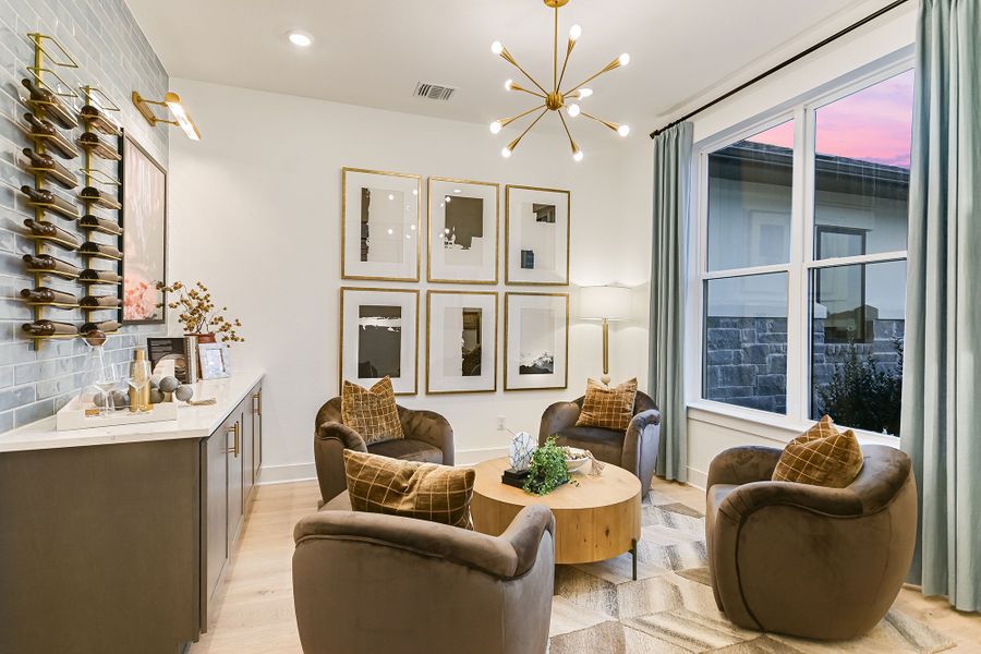 Furnished interior in a model home at Caliterra in Dripping Springs (Image 22). Furnished interior in a model home at Caliterra in Dripping Springs (Image 22).