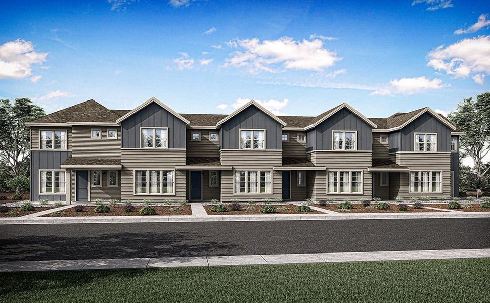 Front exterior of a home in the Westside Crossing community, located in Berthoud, CO (Image 8).