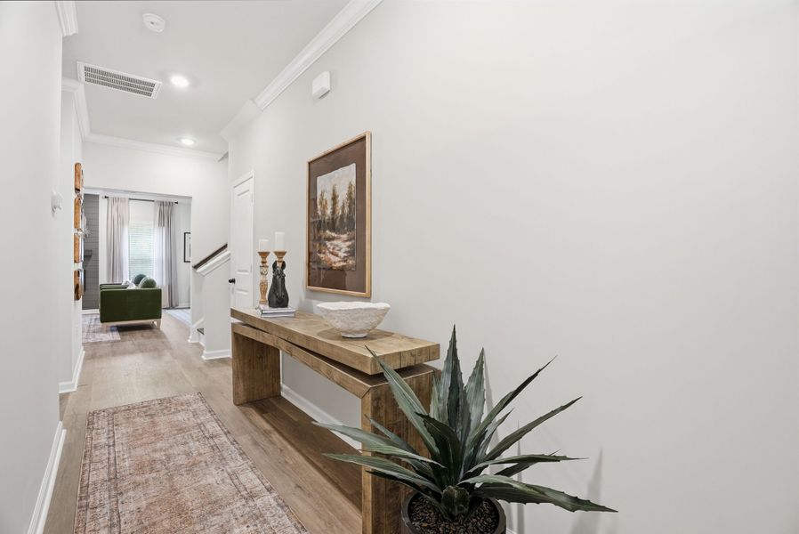 Furnished interior in a model home at Broadway Lake in Anderson (Image 6).