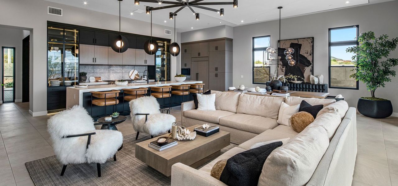 Furnished interior in a model home at Aura in Scottsdale (Image 6). Furnished interior in a model home at Aura in Scottsdale (Image 6).