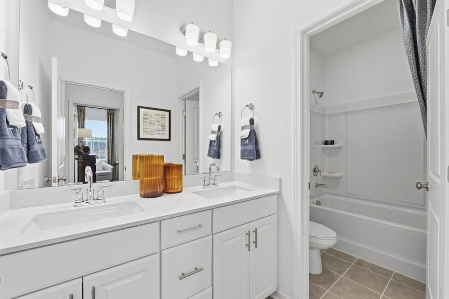 Furnished interior in a model home at Terraces at the Exchange in Indian Land (Image 37). Furnished interior in a model home at Terraces at the Exchange in Indian Land (Image 37).