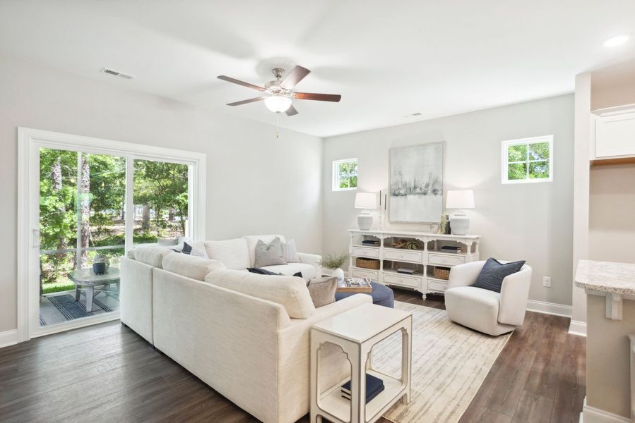 Furnished interior in a model home at Rourk Woods in Shallotte (Image 8).