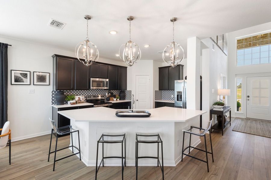 Furnished interior in a model home at Three Creeks in Belton (Image 15).