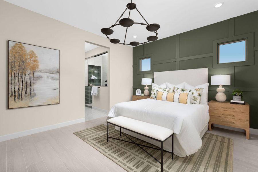 Furnished interior in a model home at Covena Pointe in Tucson (Image 19). Furnished interior in a model home at Covena Pointe in Tucson (Image 19).