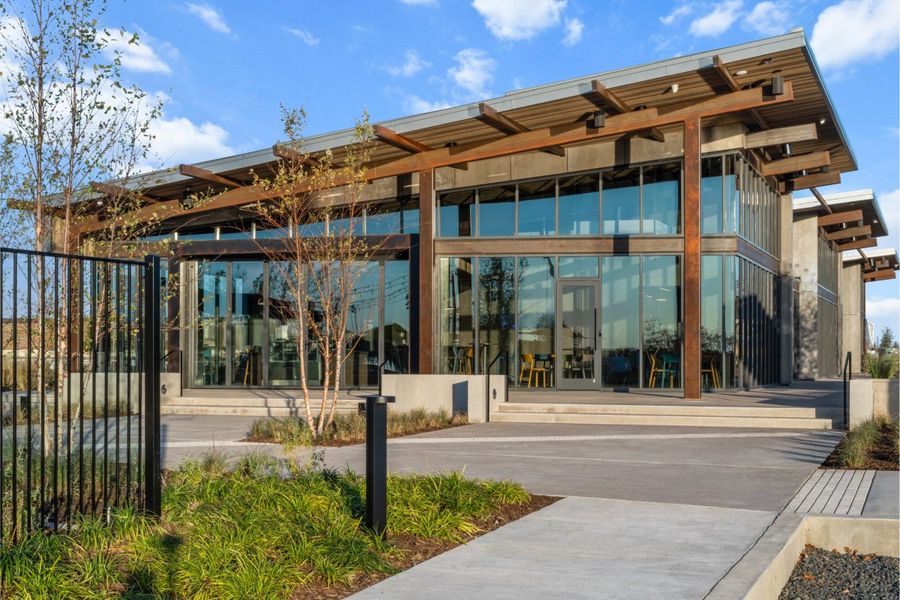 Side profile photo of amenity center in Mosaic, Celina, Texas