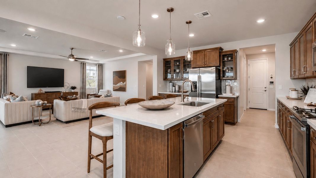 Furnished interior in a model home at The Grove at El Cidro in Goodyear (Image 20). Furnished interior in a model home at The Grove at El Cidro in Goodyear (Image 20).