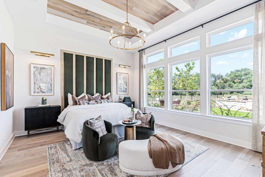 Furnished interior in a model home at Kissing Tree – Vista Series in San Marcos (Image 38).