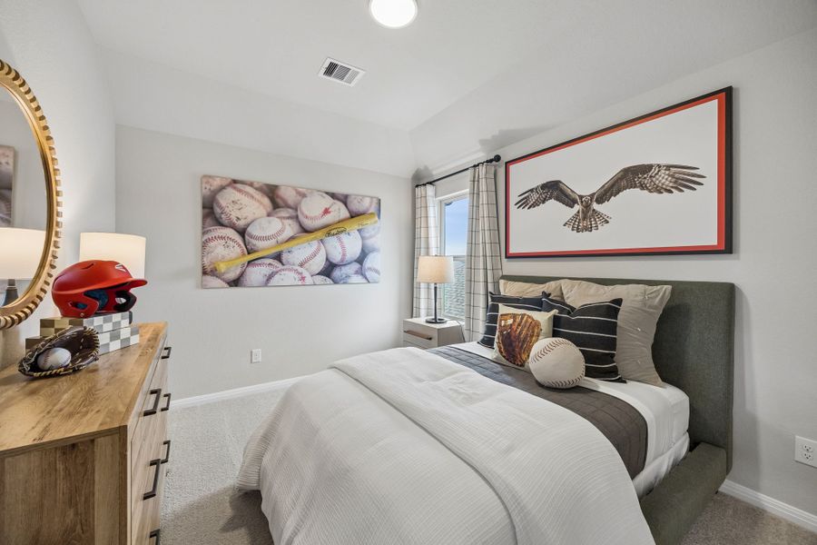 Bedroom in the Oak Model Home by Trophy Signature Homes