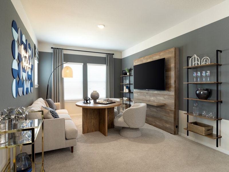 Furnished interior in a model home at Parkway Commons - City Series in Missouri City (Image 17).