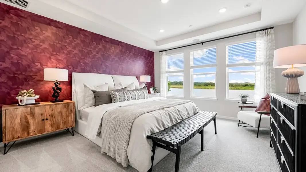 Furnished interior in a model home at Firethorn in Parrish (Image 12).