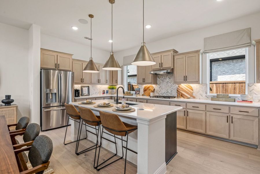 Furnished interior in a model home at Meadow Run in Melissa (Image 8). Furnished interior in a model home at Meadow Run in Melissa (Image 8).