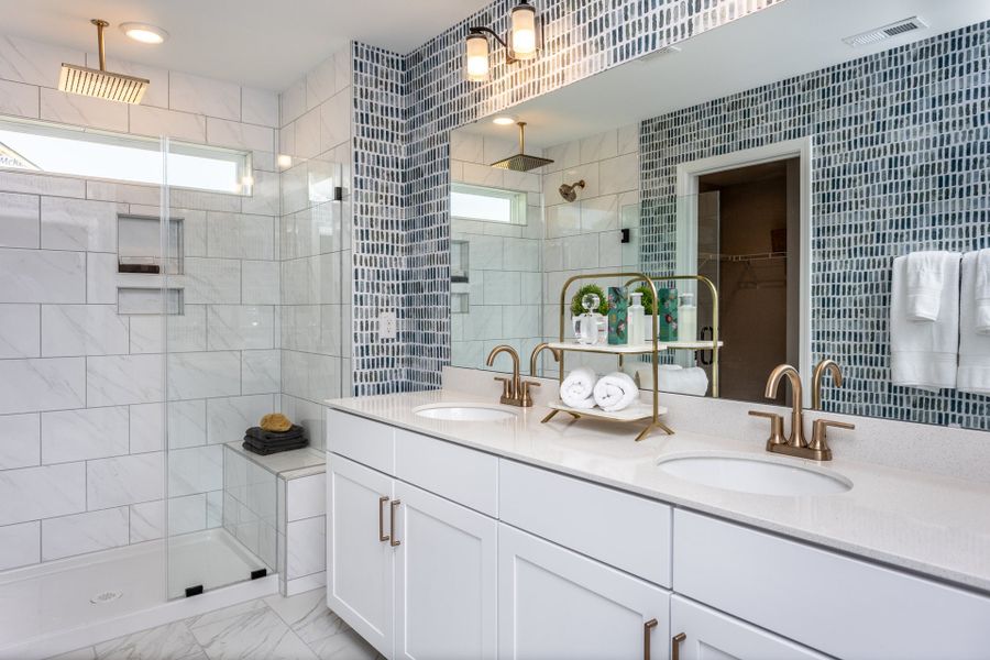 Furnished interior in a model home at The View in Durham (Image 21).