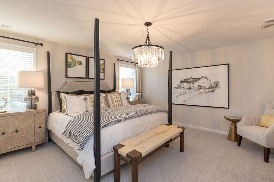 Furnished interior in a model home at Coventry Woods in Fayetteville (Image 24).