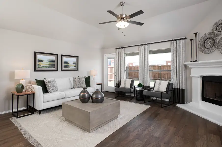Furnished interior in a model home at Hunters Ridge in Crowley (Image 10).
