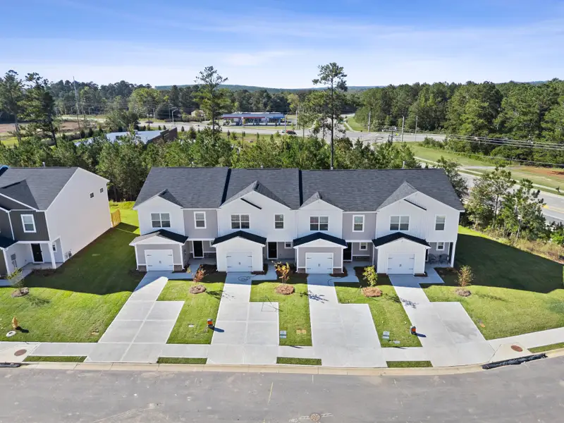 Aerial view of the Knox Place community in Hephzibah, GA, showing layout and nearby surroundings (Image 1).