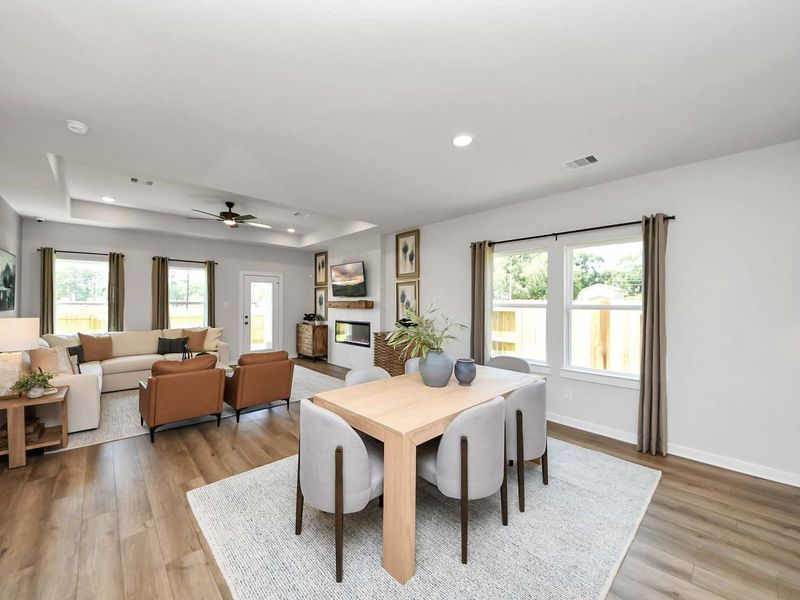 Furnished interior in a model home at Enclave at Newport in Crosby (Image 29).