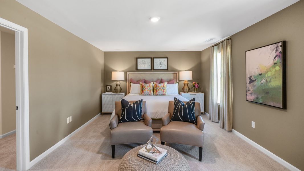 Furnished interior in a model home at Old Fields in Haw River (Image 25).