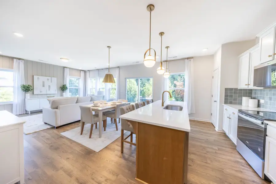 Furnished interior in a model home at Morgan Hills in Albemarle (Image 2).