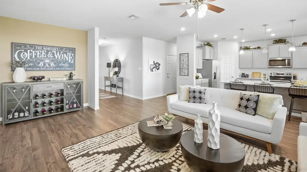 Furnished interior in a model home at Homestead in Temple (Image 13). Furnished interior in a model home at Homestead in Temple (Image 13).
