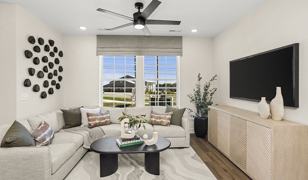 Furnished interior in a model home at The Towns at Lynwood Station in Mount Juliet (Image 15). Furnished interior in a model home at The Towns at Lynwood Station in Mount Juliet (Image 15).