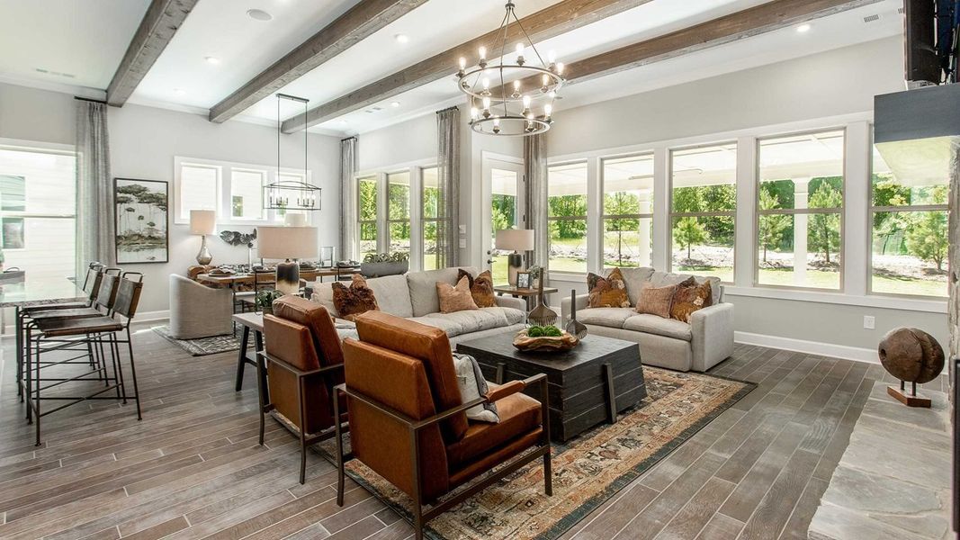 Furnished interior in a model home at The Ponds in Summerville (Image 19).