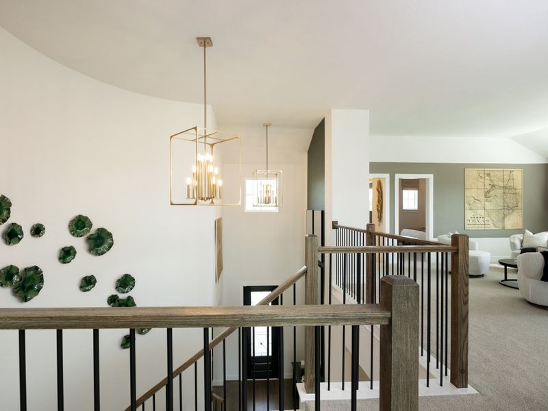 Furnished interior in a model home at Sanford Farms - Classic Series in Waller (Image 16).