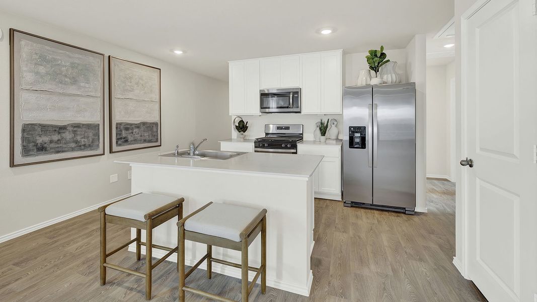Furnished interior in a model home at Lantana in Lockhart (Image 3).
