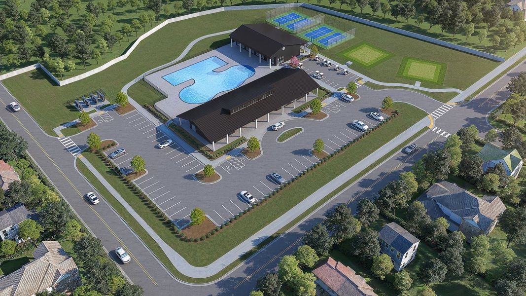Brook Run Amenity - community clubhouse, fitness center, swimming pool, pickleball courts &  a golf simulator