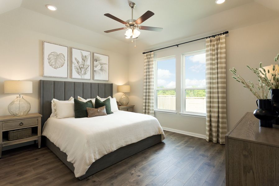 Furnished interior in a model home at Bricewood in Helotes (Image 10).