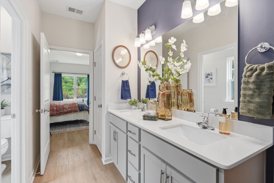 Furnished interior in a model home at Majestic Oaks in Brunswick (Image 17). Furnished interior in a model home at Majestic Oaks in Brunswick (Image 17).