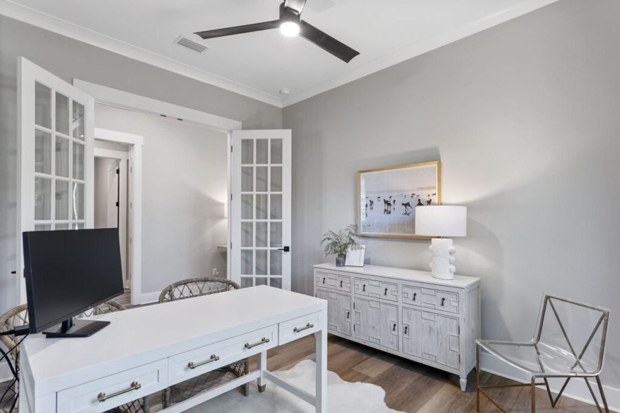Furnished interior in a model home at The Shoal in Santa Rosa Beach (Image 24).